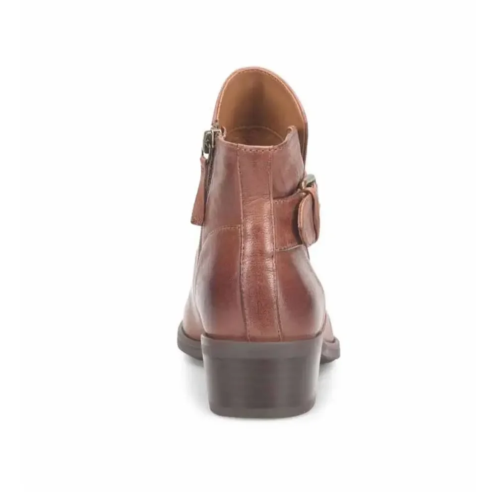 Comfortiva Cardee Booties 9 Brown NWT Leather Ankle Booties Comfort Western Boho